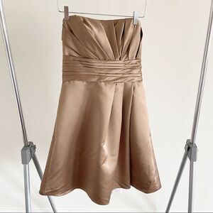 Bill Levkoff Strapless Satin Mini Dress Size 10